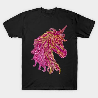 Mythical Unicorn - Magenta & Yellow T-Shirt